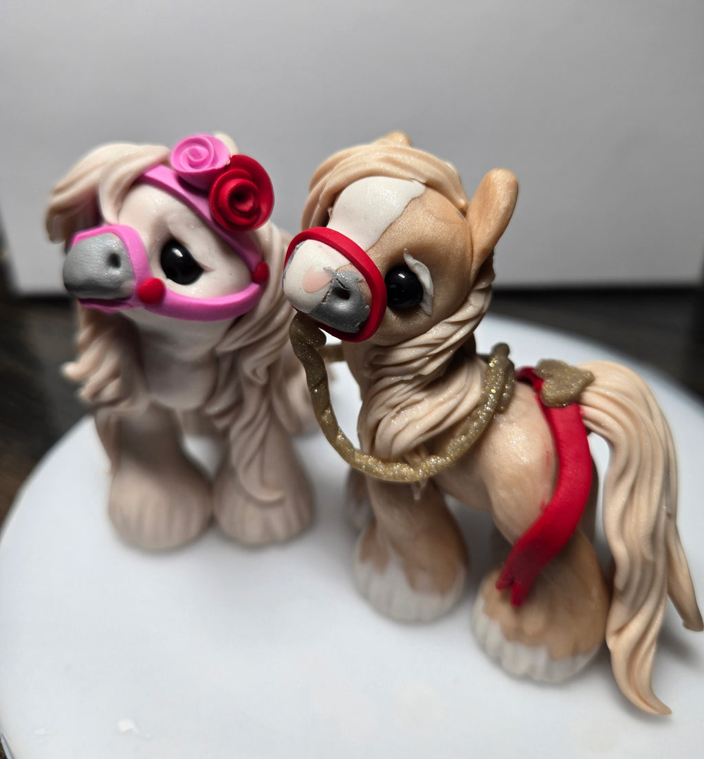 The Elfin Pony Valentine Set "Biscuit & Gravy"